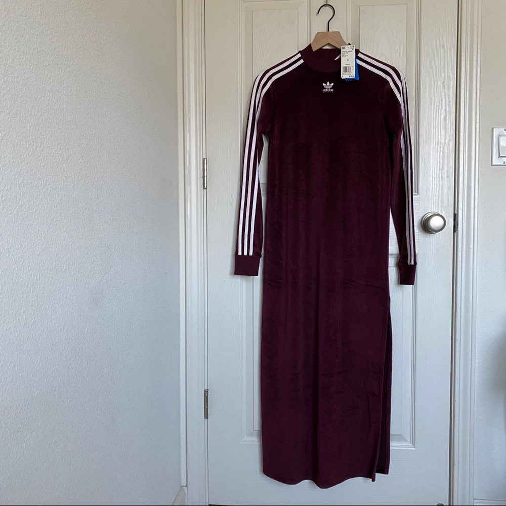 Adidas Trefoil Dress Maroon Size S NWT